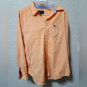 Men's XL American Eagle Orange button-down